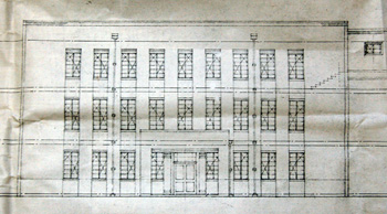 North elevation of the administration block [RDBP3/130]